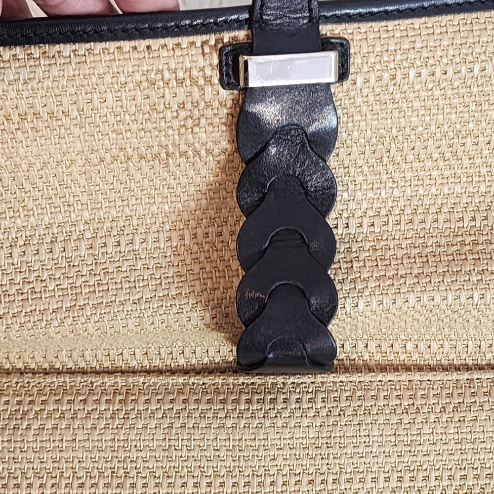 Cole Haan Bedford Izzie Clutch Natyre Woven Straw Like New - Picture 13 of 16